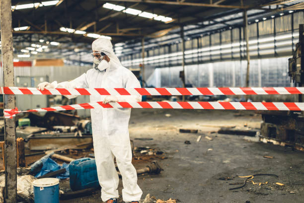 Professional Sewage Cleanup technician working in Magnolia, TX